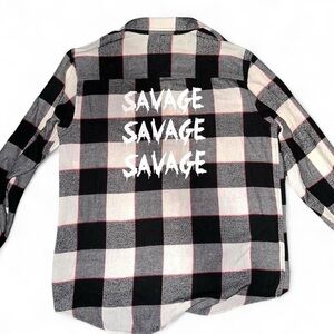 RSQ Women’s Savage Flannel Size Large Size Large